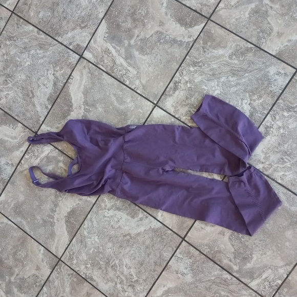 Free People Pants - NWOT!!!!  Free People Movement Good Karma Onesie Black cherry Size M/L